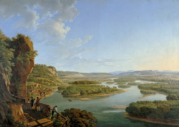 Blick vom Isteiner Klotz Rheinaufwärts gegen Basel a Peter Birmann