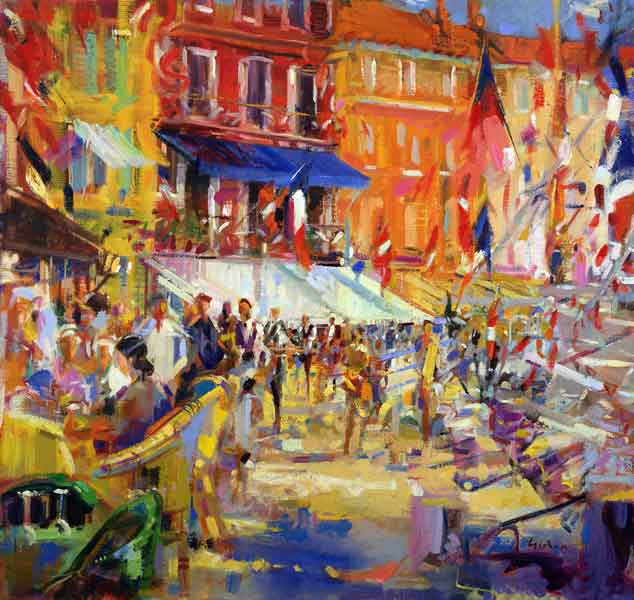 Port Promenade, Saint-Tropez (oil on canvas)  a Peter  Graham