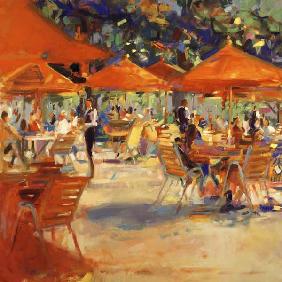Le Cafe du Jardin (oil on canvas) 