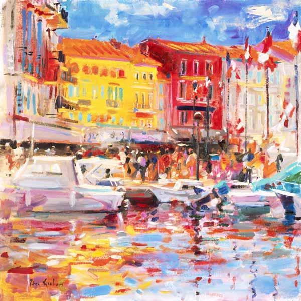 Le Port de St Tropez, 2002 (oil on canvas) 