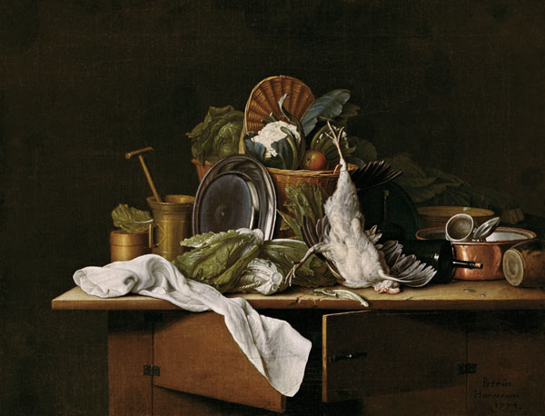 Quiet life with vegetables and dead chicken a Peter Jakob Horemans