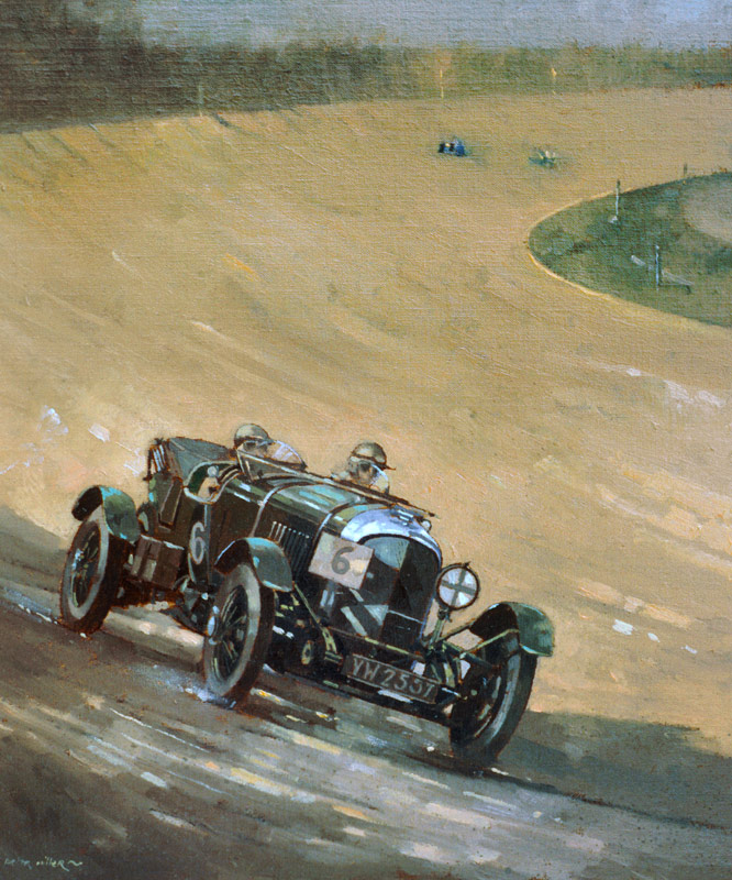 24 Hour Race at Brooklands, 1929 (oil on canvas)  a Peter  Miller
