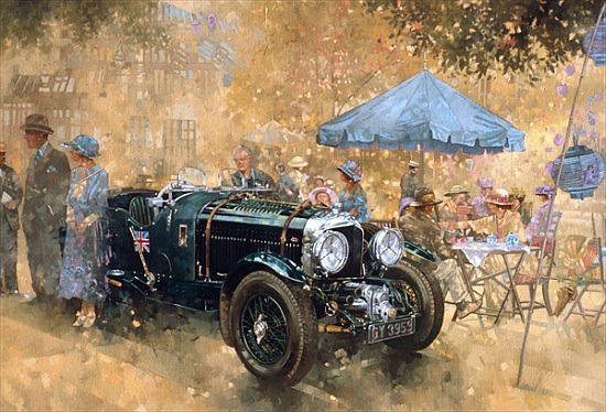 Garden party with the Bentley a Peter  Miller