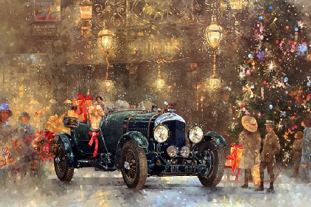 Christmas Bentley (oil on canvas) 