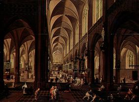 (the inside of the cathedral of Antwerp fray out staffage for Francken III of). a Peter Neefs il vecchio