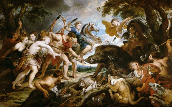 The hunting of the Meleager and the Atalante a Peter Paul Rubens