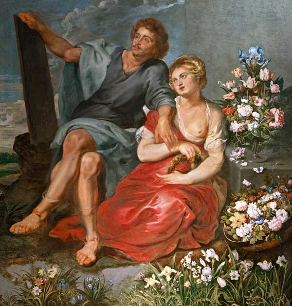 Pausias und Glycera / Rubens u. O.Beert a Peter Paul Rubens