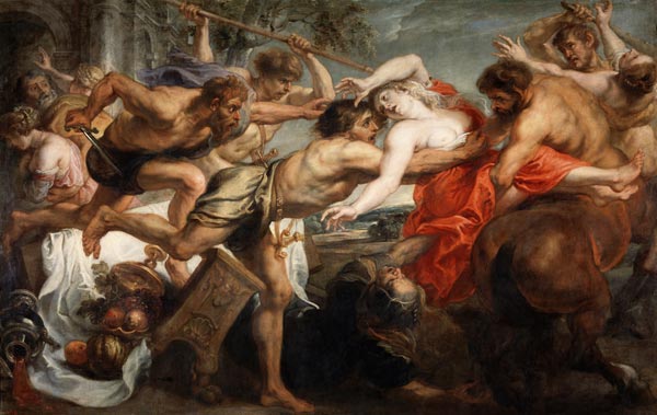 The Abduction of Hippodamia, or Lapiths and Centaurs a Peter Paul Rubens