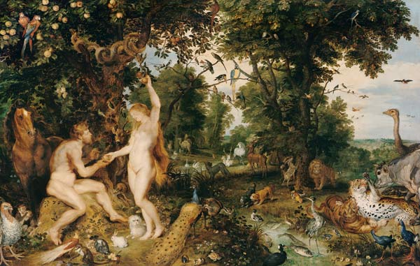 The paradise (Adam and Eva/the Fall of Man) a Peter Paul Rubens
