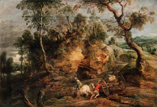 P.P.Rubens/ Das festgefahrene Fuhrwerk a Peter Paul Rubens