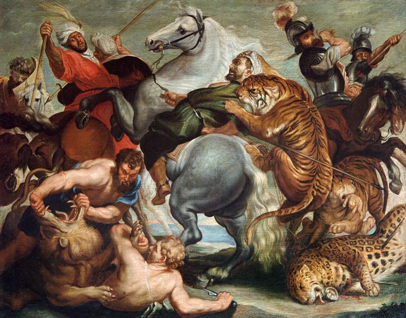 The Tiger and Lion Hunt a Peter Paul Rubens