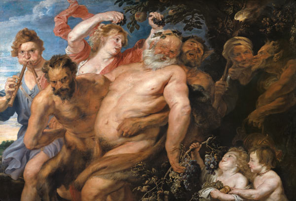 Drunken Silenus Supported by Satyrs a Peter Paul Rubens