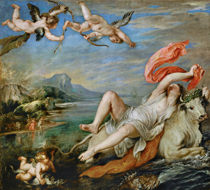 Rape of Europa (after Titian) a Peter Paul Rubens