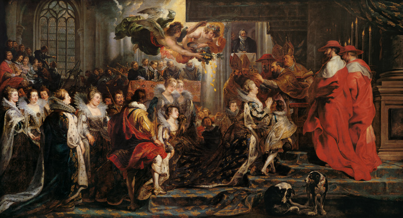 The Coronation of Marie de Medici (1573-1642) at St. Denis, 13th May 1610 a Peter Paul Rubens