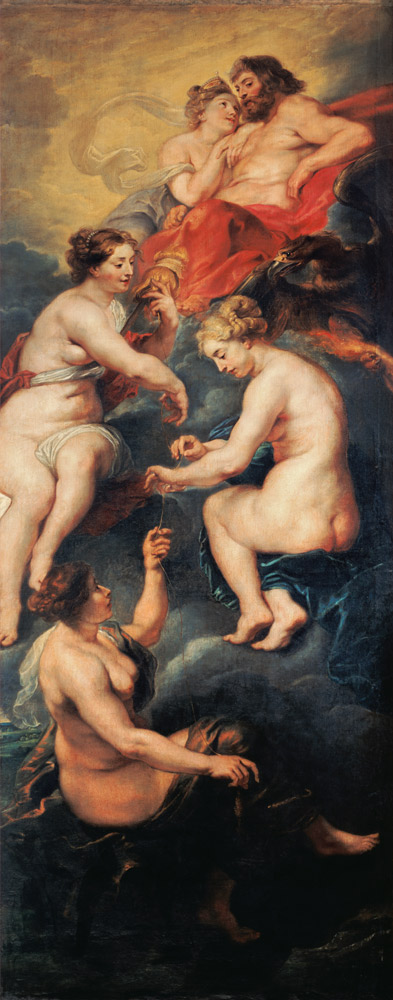The Medici Cycle: The Three Fates Foretelling the Future of Marie de Medici (1573-1642) a Peter Paul Rubens