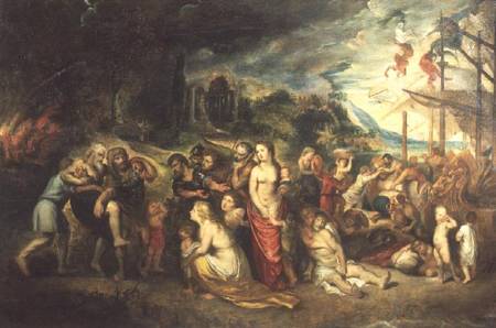 Aeneas prepares to lead the Trojans into exile a Peter Paul Rubens