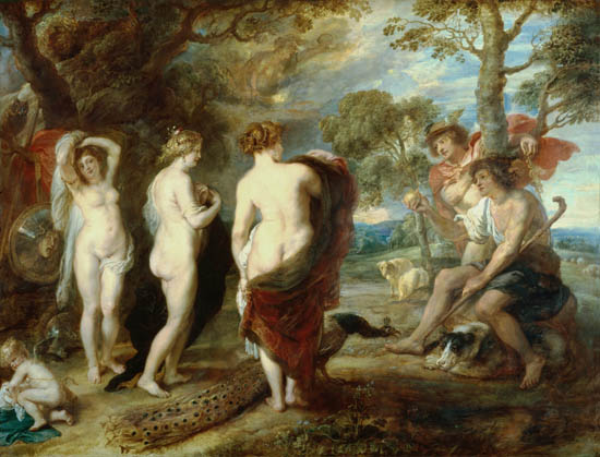 Judgement of Paris II a Peter Paul Rubens