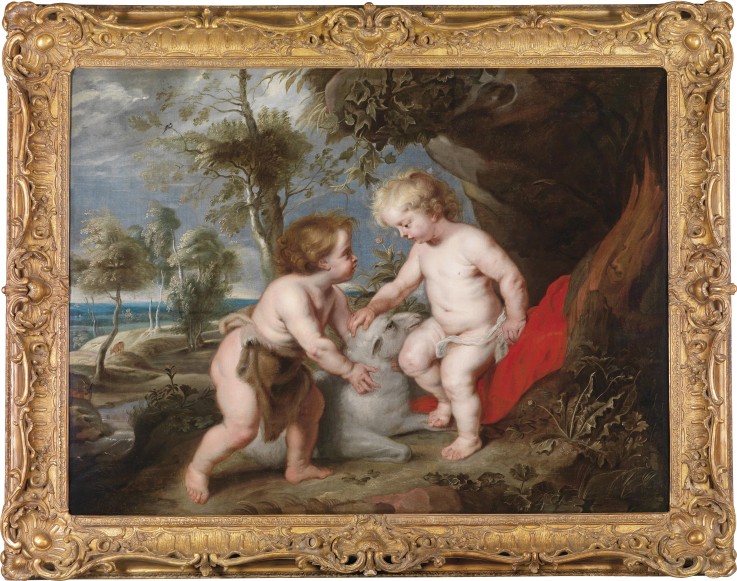 Christ and John the Baptist as Children a Peter Paul Rubens