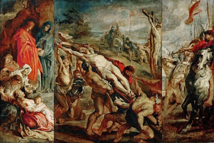 The Elevation of the Cross (sketch for the triptych) a Peter Paul Rubens