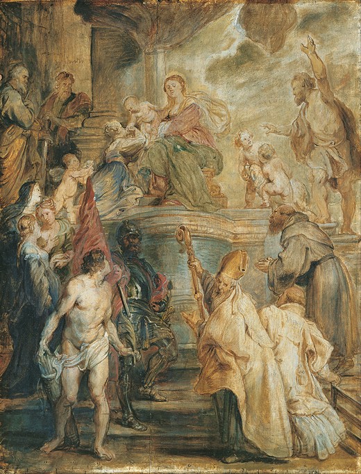 The Mystical Marriage of Saint Catherine a Peter Paul Rubens
