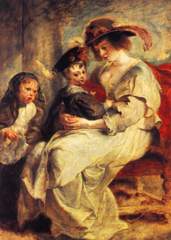 Helene Fourment and her children a Peter Paul Rubens
