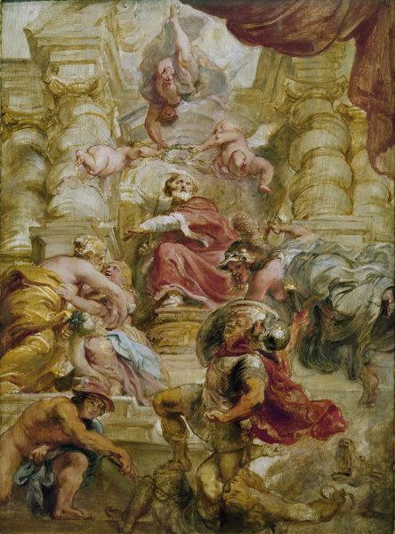 Jakob I. als Friedenskönig/ P.P. Rubens a Peter Paul Rubens