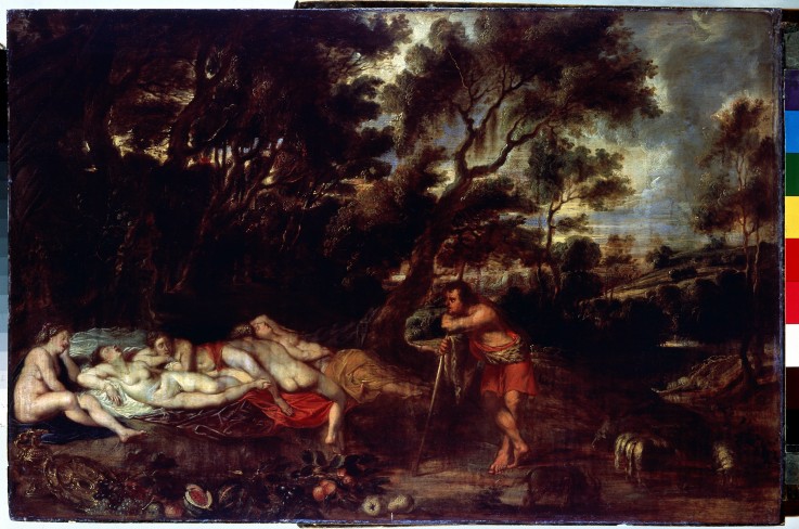Landscape with Cymon and Iphigenia a Peter Paul Rubens