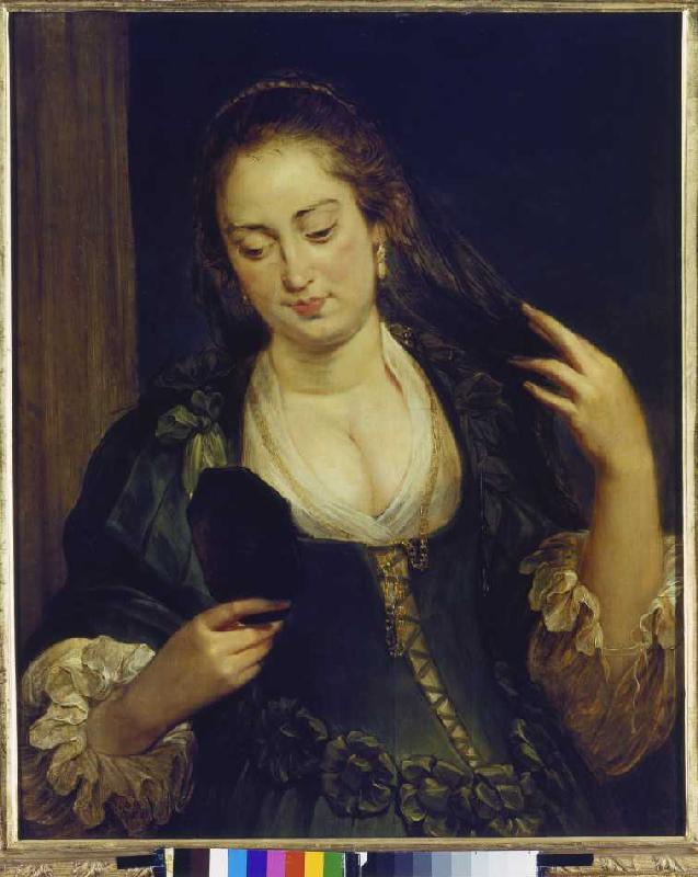 The girl with the mirror a Peter Paul Rubens