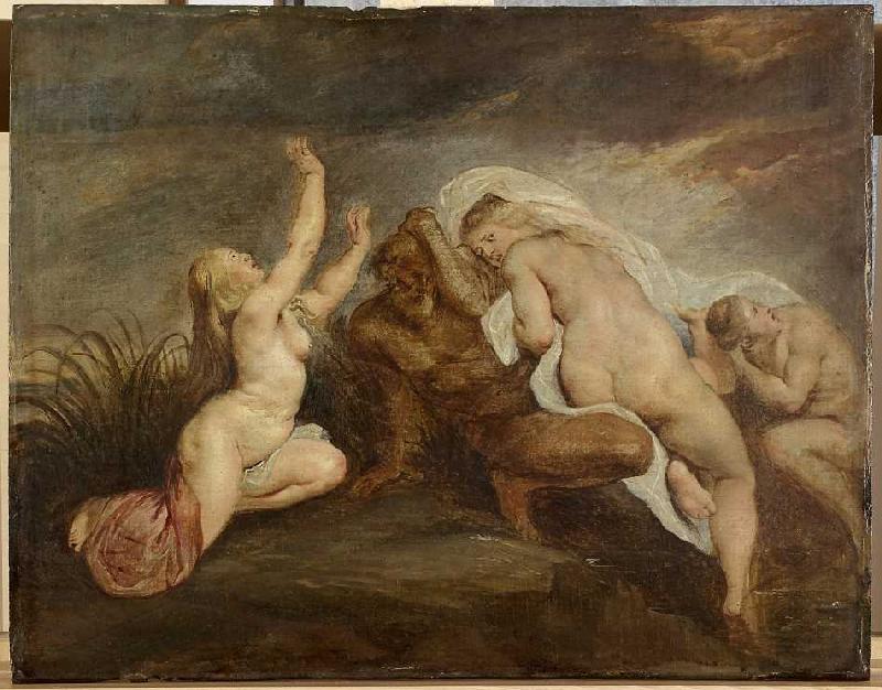 Nymphen und Flussgott (Fragment einer Darstellung des Phaeton-Sturzes) a Peter Paul Rubens