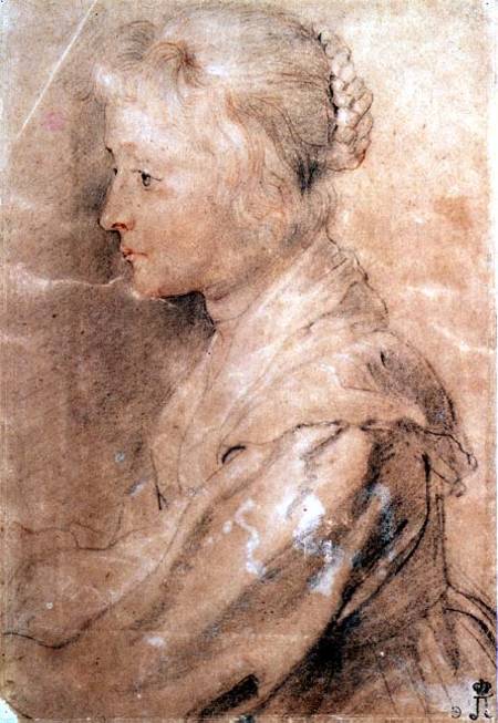 Portrait of the Daughter of Balthasar Gerbier d'Ouvilly, 1629 (black and white chalk, sanguine, pen a Peter Paul Rubens
