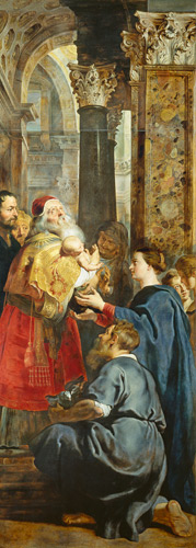 Presentazione al Tempio, pannello destro del trittico a Peter Paul Rubens