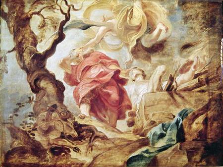 The Sacrifice of Isaac, sketch for section of ceiling in the Jesuit Church, Antwerp a Peter Paul Rubens