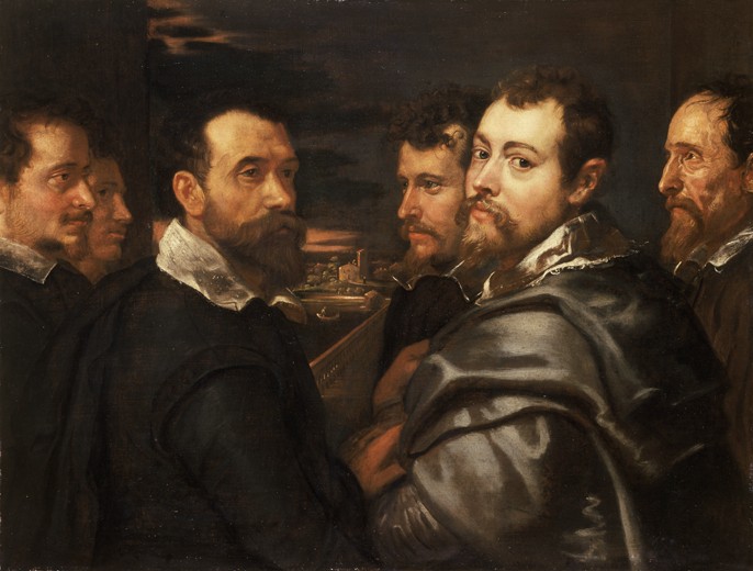 Self-Portrait in a Circle of Friends from Mantua a Peter Paul Rubens