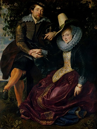 Self portrait with Isabella Brandt, his first wife, in the honeysuckle bower, c.1609 a Peter Paul Rubens