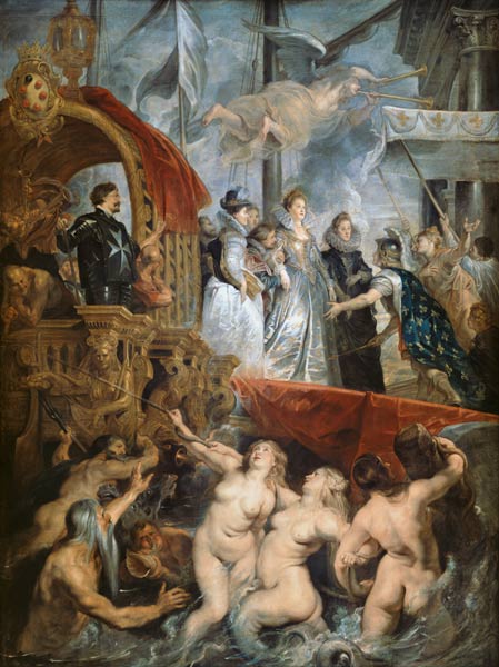 The Arrival of Marie de Medici (1573-1642) in Marseilles, 3rd November 1600 a Peter Paul Rubens