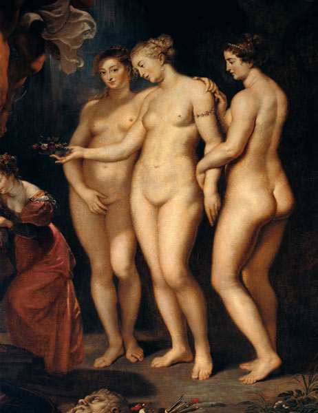 The Medici Cycle: Education of Marie de Medici, detail of the Three Graces a Peter Paul Rubens