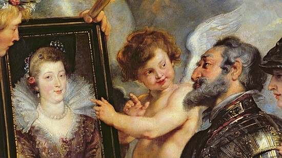 The Medici Cycle: Henri IV (1553-1610) Receiving the Portrait of Marie de Medici (1573-1642) 1621-25 a Peter Paul Rubens