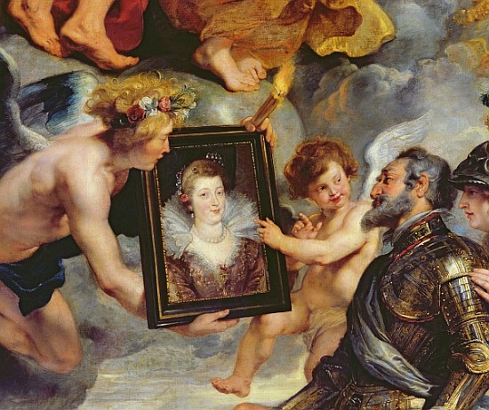 The Medici Cycle: Henri IV (1553-1610) Receiving the Portrait of Marie de Medici (1573-1642) 1621-25 a Peter Paul Rubens