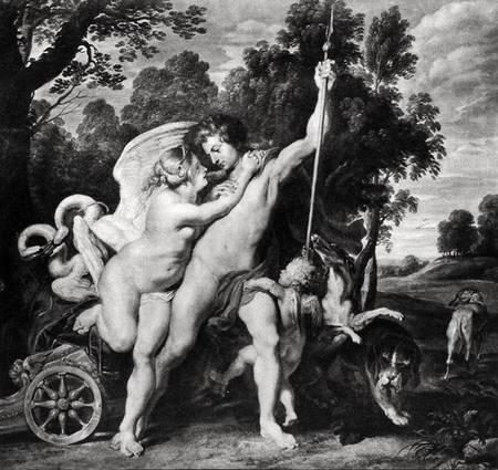 Venus and Adonis a Peter Paul Rubens