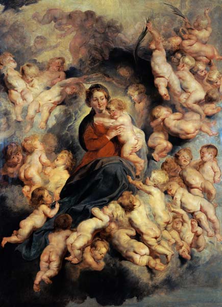 The Virgin and Child surrounded the Holy Innocents or, The Virgin with Angels a Peter Paul Rubens