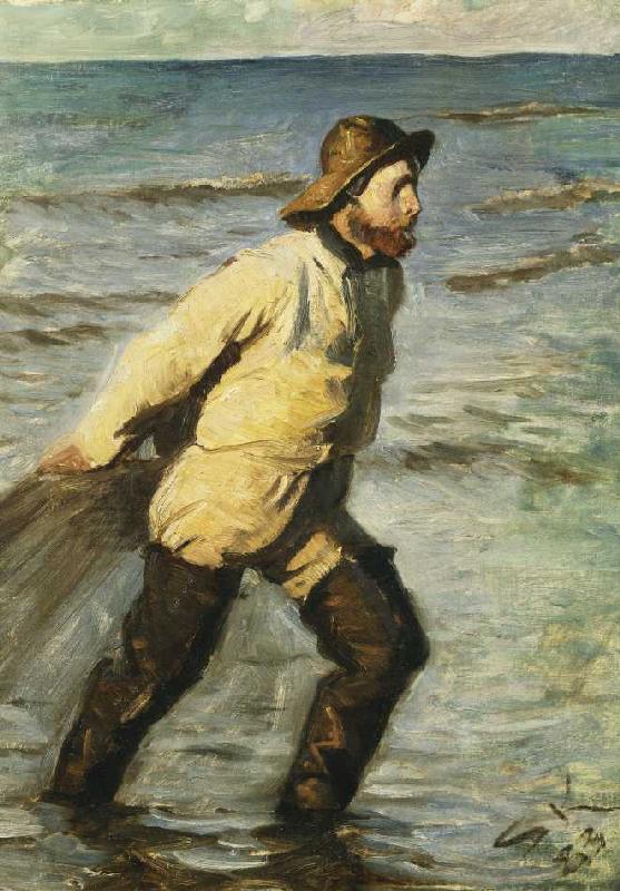 Danish fisherman when bringing in the net. a Peter Severin Kroyer