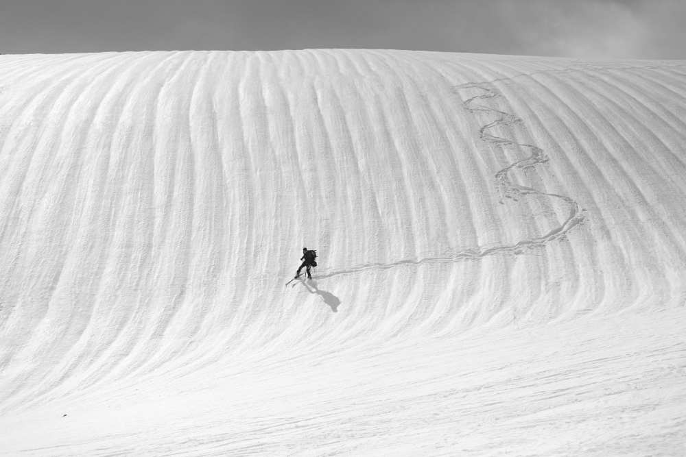 Snow wave surfing a Peter Svoboda