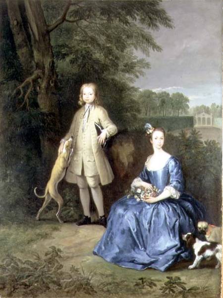 Portrait of Master Edward and Miss Mary Macro a Peter Tillemans