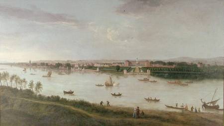 The Royal Hospital from the south bank of The River Thames a Peter Tillemans