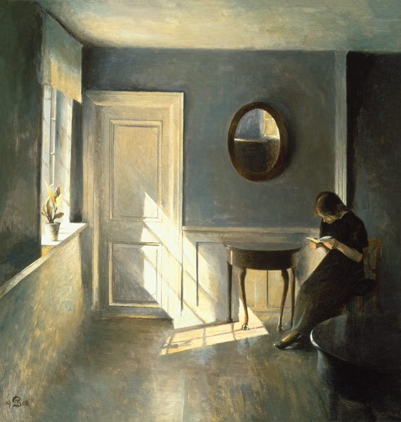 Girl Reading a Letter in an Interior a Peter Vilhelm Ilsted
