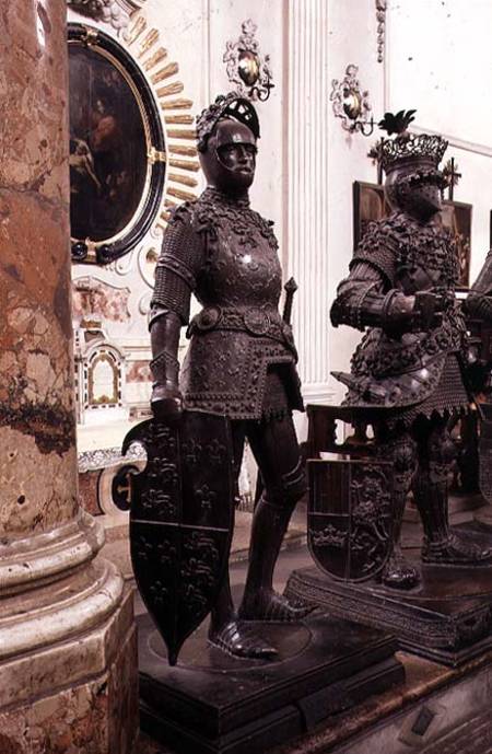 King Arthur, statue from the tomb of Maximilian I, Innsbruck a Peter Vischer