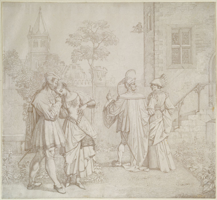 Drawing for Goethes Faust: The Stroll in the Garden a Peter von Cornelius
