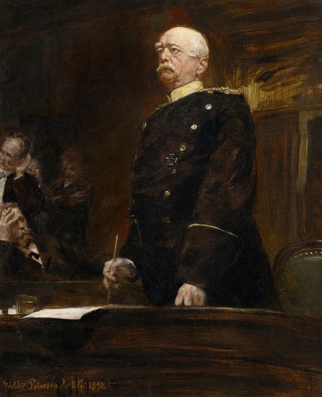Portrait of Count Bismarck in the Reichstag a Walter Petersen