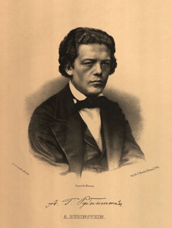 Portrait of the composer Anton Rubinstein (1829-1894) a P.F. Borel