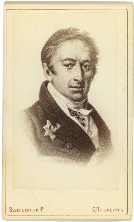 Portrait of the author and Historian Nikolay M. Karamzin (1766-1826) a P.F. Borel